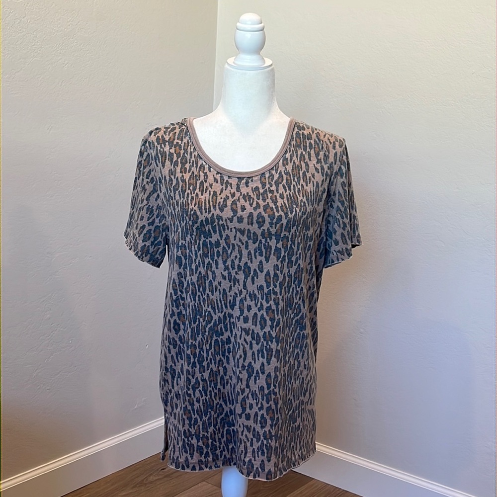 Free people Everee cheetah print shirt